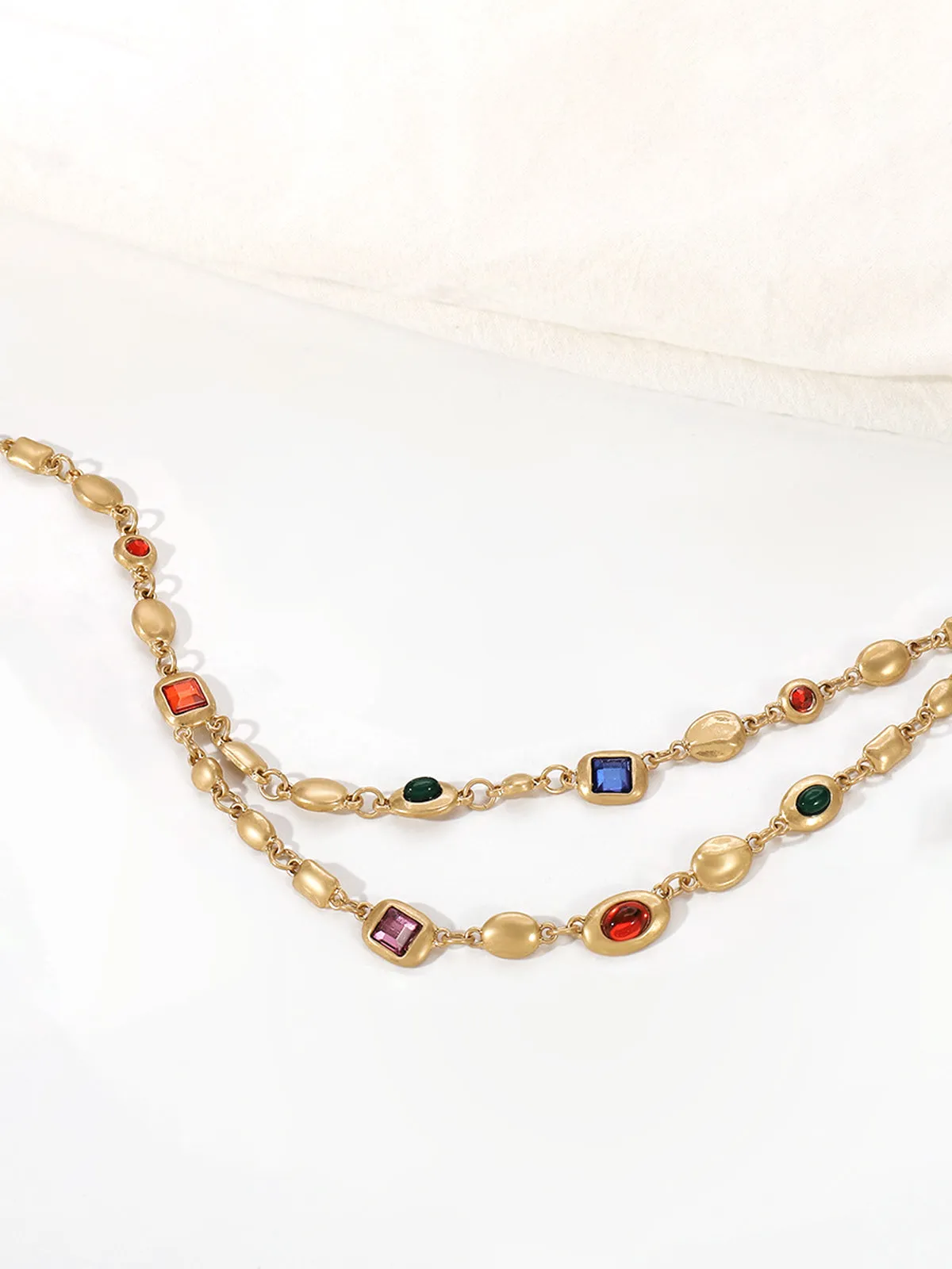 Double-Layer Colorful Beaded Necklace sold by COMMENSE product image thumbnail 2