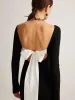 Bow Open Back Knit Dress sold by COMMENSE