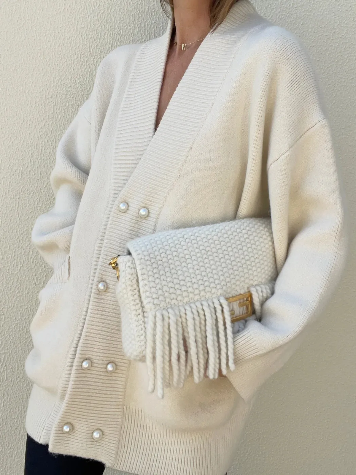 Elegant V-Neck Pockets Cardigan sold by COMMENSE