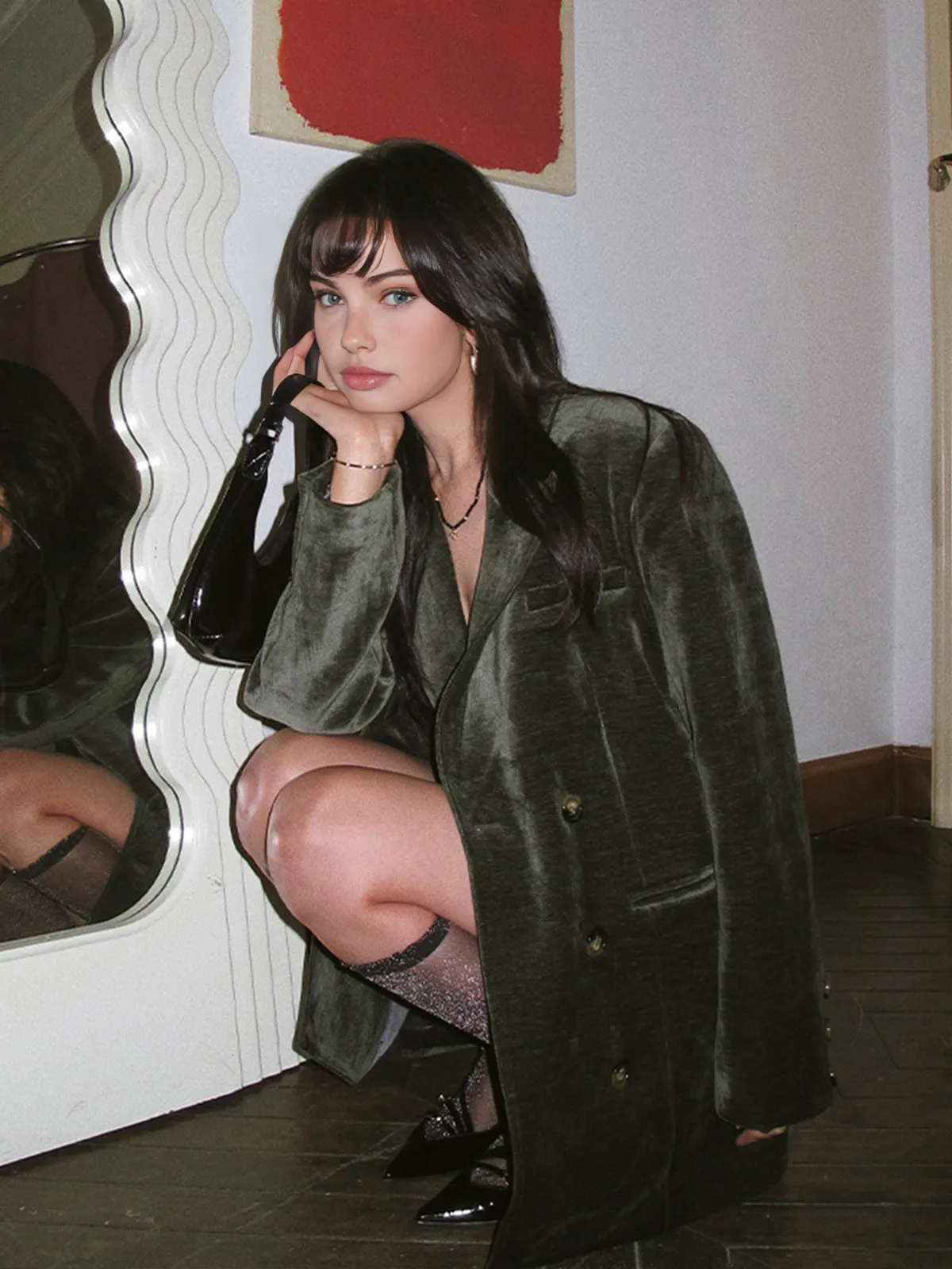 Retro Velvet Blazer sold by COMMENSE product image thumbnail 3