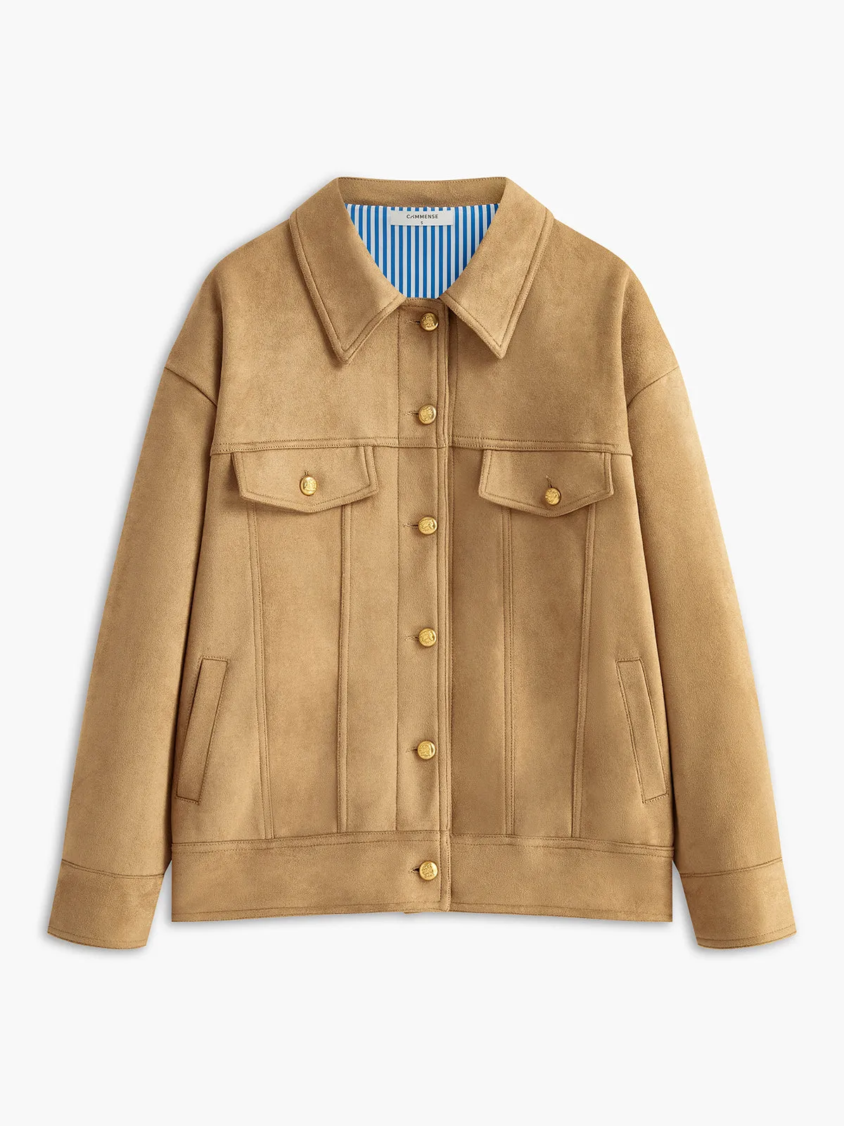 Boheme Button Piping Suede Jacket sold by COMMENSE product image thumbnail 2