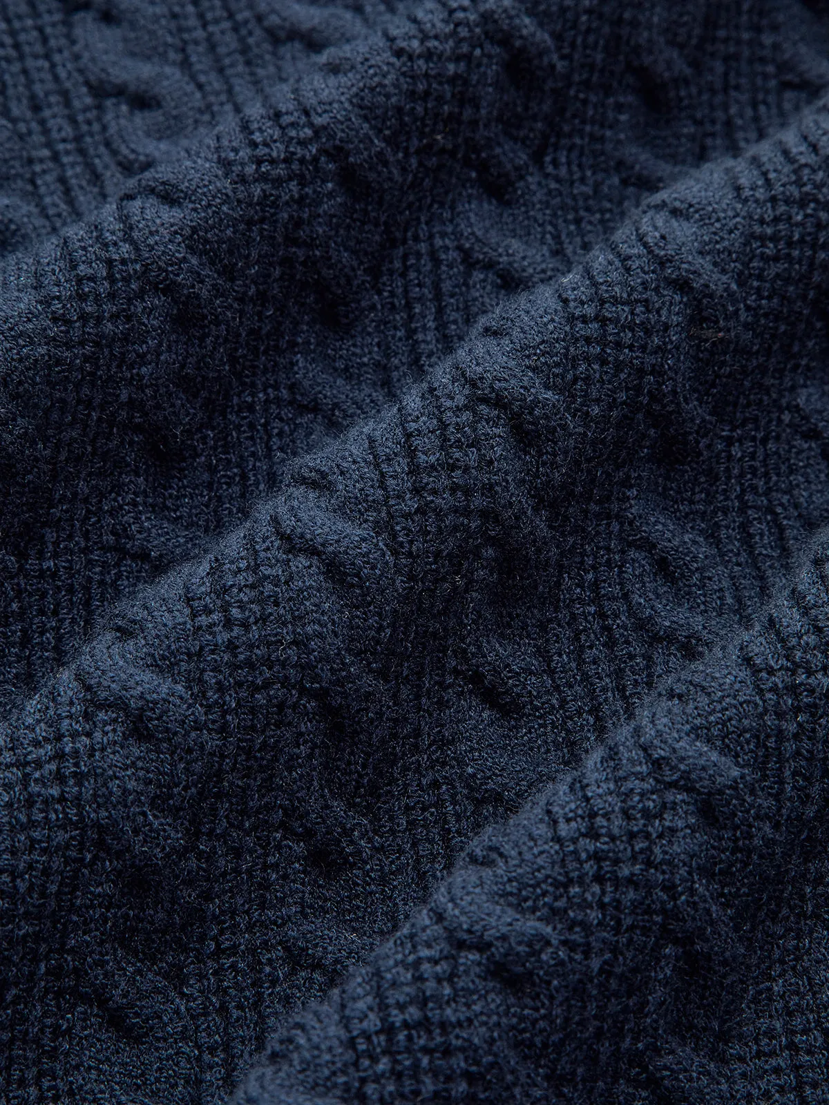 Cable-Knit Button Panel Cardigan sold by COMMENSE product image thumbnail 4