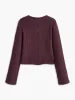 Golden-Button Textured Cardigan sold by COMMENSE
