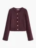 Golden-Button Textured Cardigan sold by COMMENSE