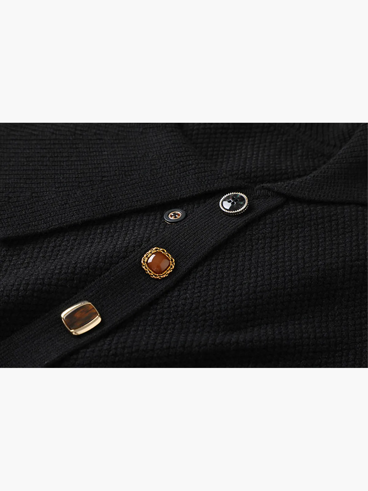 Asymmetrical Sailor-Collar Sweater With Random Button sold by COMMENSE product image thumbnail 5