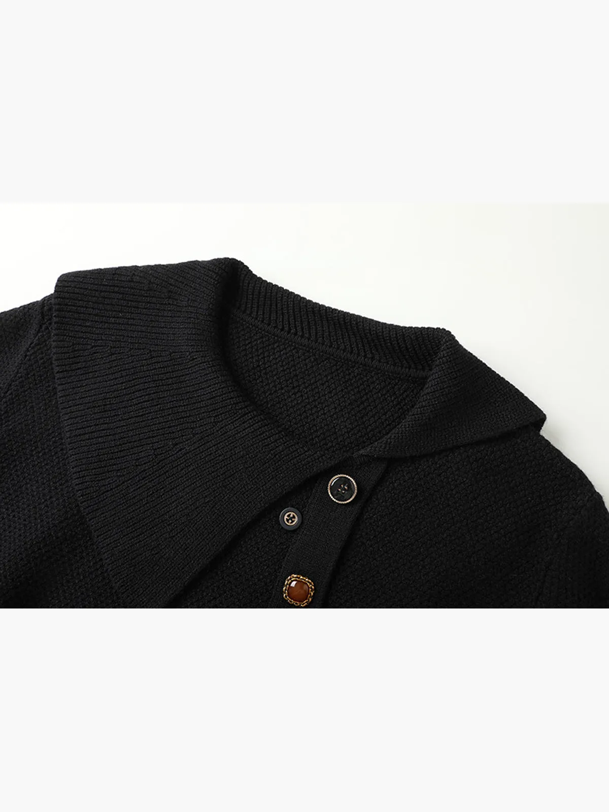 Asymmetrical Sailor-Collar Sweater With Random Button sold by COMMENSE product image thumbnail 4