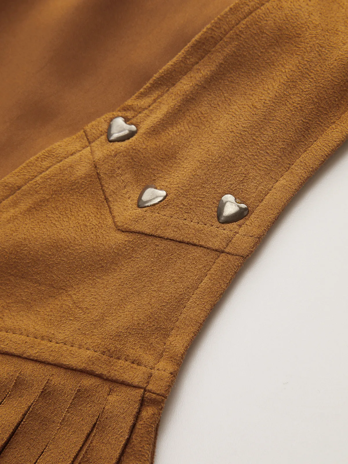 Tassel Suede V-Neck Vest sold by COMMENSE product image thumbnail 4