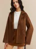 Beaded Decor Pockets Lapel Jacket sold by COMMENSE
