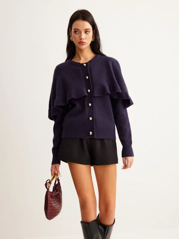Button Cloak Design Knit Outerwear sold by COMMENSE