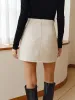 Tweed Zipper A-Line Mini Skirt sold by COMMENSE