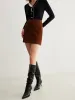 Cotton Corduroy A-Line Skirt sold by COMMENSE