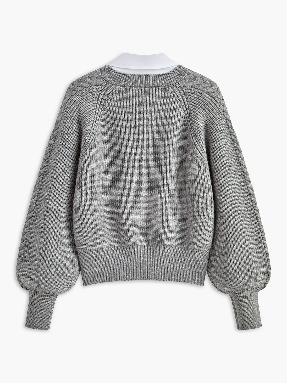 Leisure Contrast Collar Knit Top sold by COMMENSE product image thumbnail 2