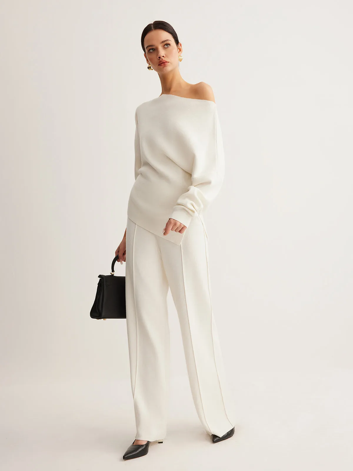 Wool-Blend Piping Pants sold by COMMENSE