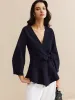 Minimalist Wrap Cardigan With Belt sold by COMMENSE