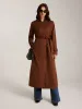 Suede Belted Button Long Trench Coat sold by COMMENSE