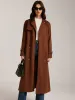 Suede Belted Button Long Trench Coat sold by COMMENSE