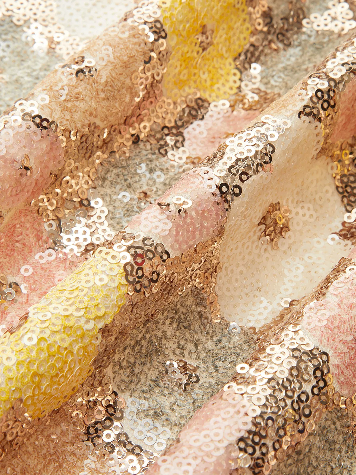 Floral Sequins Zipper Mini Skirt sold by COMMENSE product image thumbnail 2