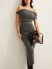 Wool-Blend Ruched Sweater Skirt Set sold by COMMENSE