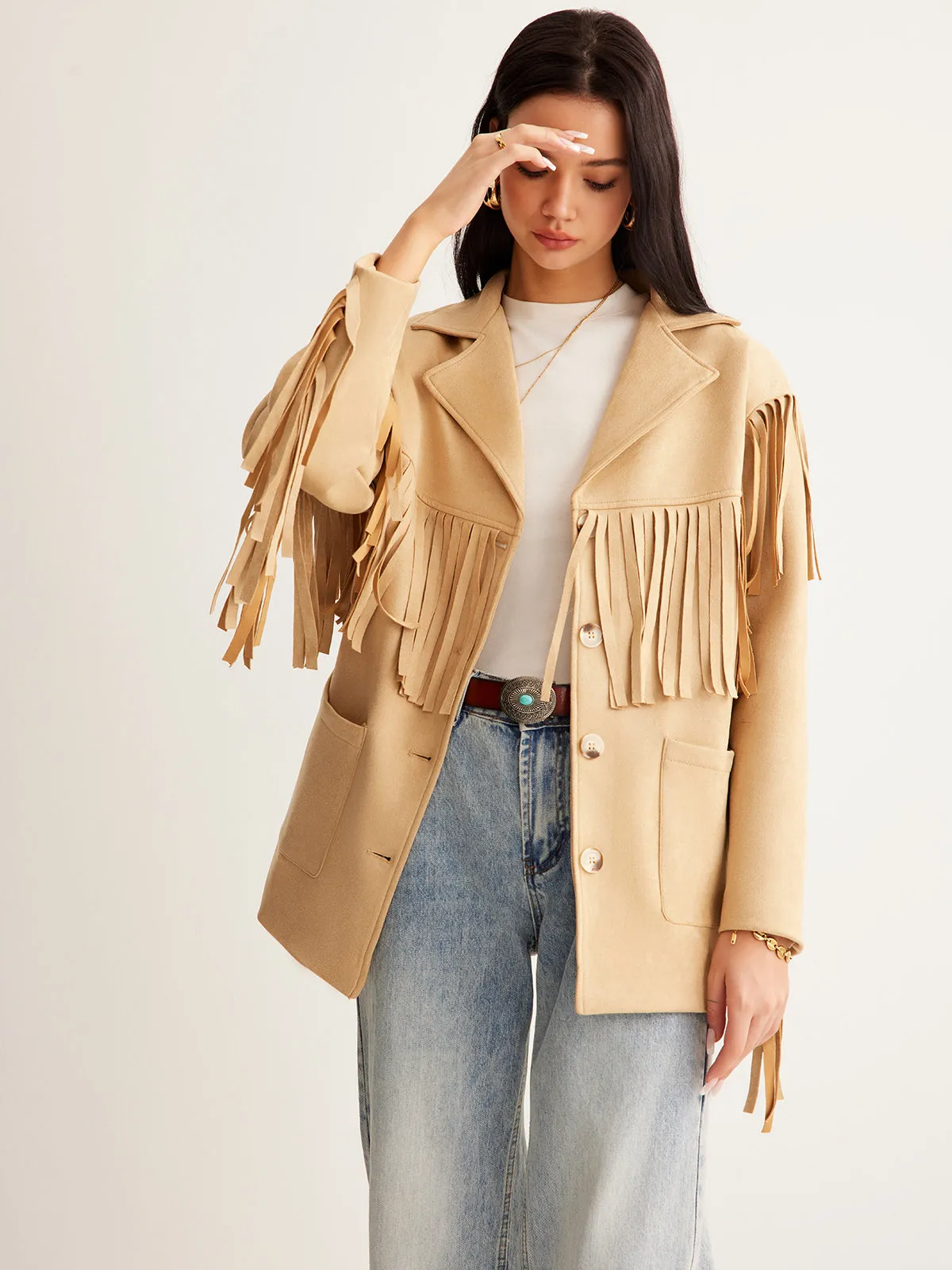 Boheme Tassel Suede Blazer sold by COMMENSE product image thumbnail 5