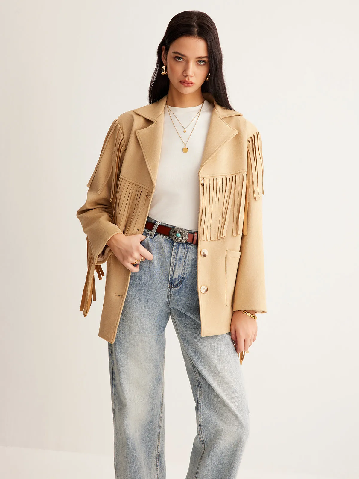 Boheme Tassel Suede Blazer sold by COMMENSE product image thumbnail 3