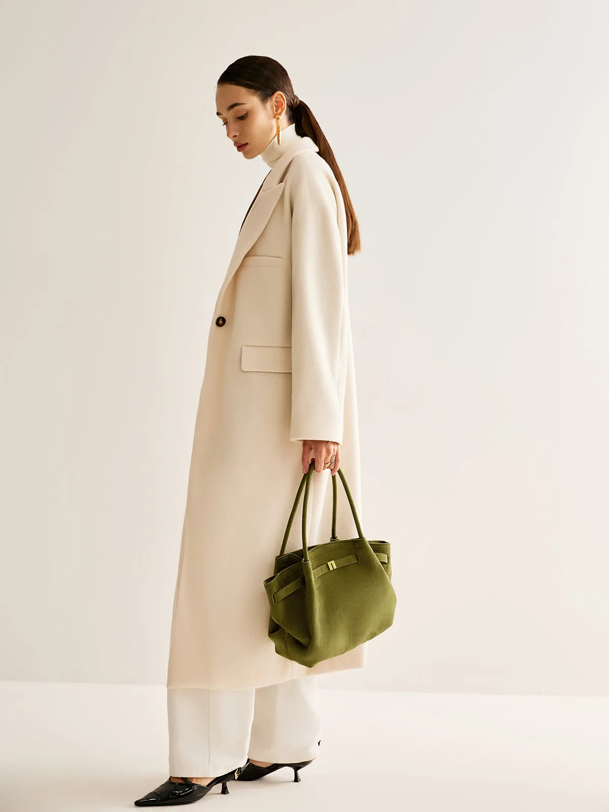 Suede Pleated Top Handle Bag sold by COMMENSE product image thumbnail 4