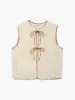Lace Up Fleece Vest sold by COMMENSE
