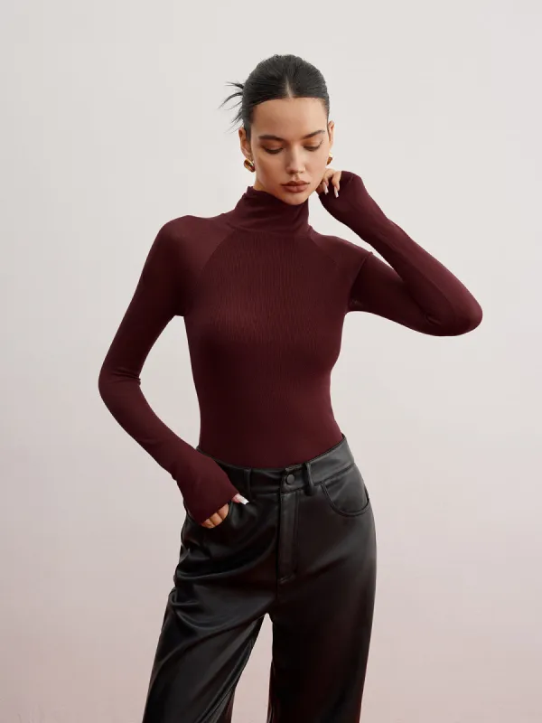 Sheer Sleeve Skinny Sweater sold by COMMENSE