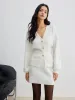 Elegant Button Slit Cinched Cardigan sold by COMMENSE