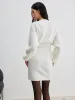 Elegant Ribbed Sweater Mini Skirt sold by COMMENSE