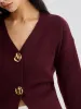 Elegant Metal Button Short Cardigan sold by COMMENSE