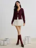 Elegant Metal Button Short Cardigan sold by COMMENSE