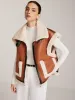 Fleece Lined Faux Leather Buckle Vest sold by COMMENSE