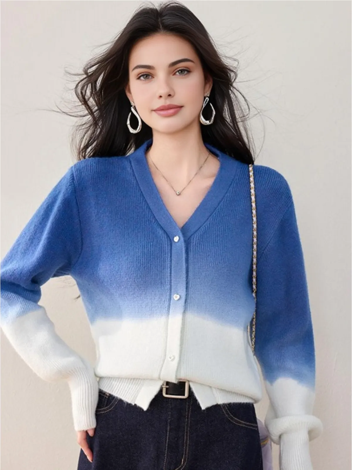 Tie Dye Gradient Button Cardigan sold by COMMENSE product image thumbnail 2