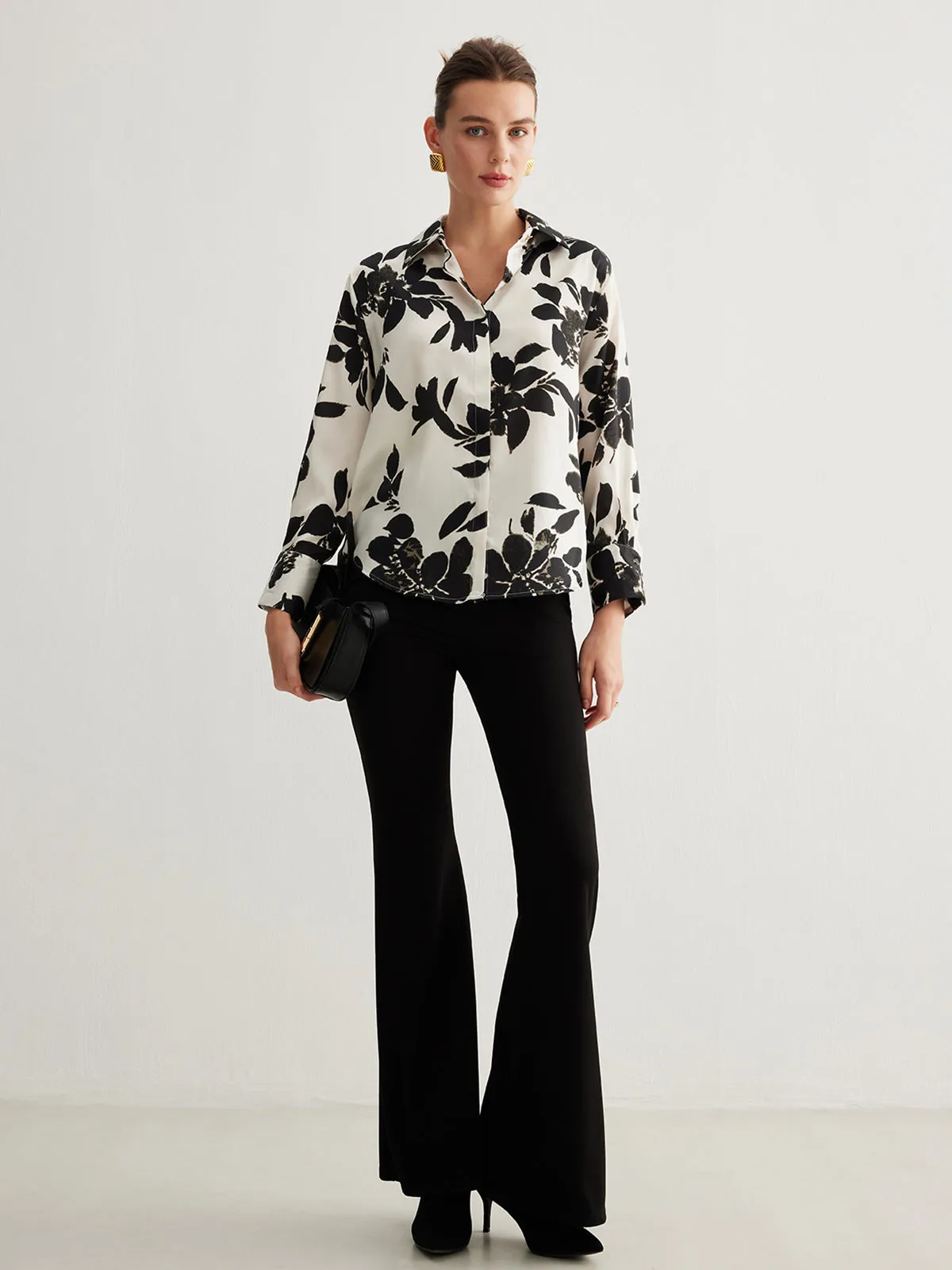 Leisure Printed Lapel Thin Shirt sold by COMMENSE product image thumbnail 3