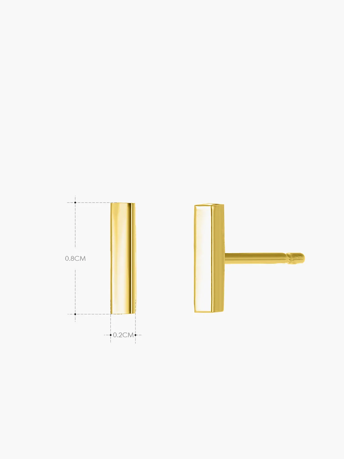 Minimalist Bar Stud Earrings sold by COMMENSE product image thumbnail 3