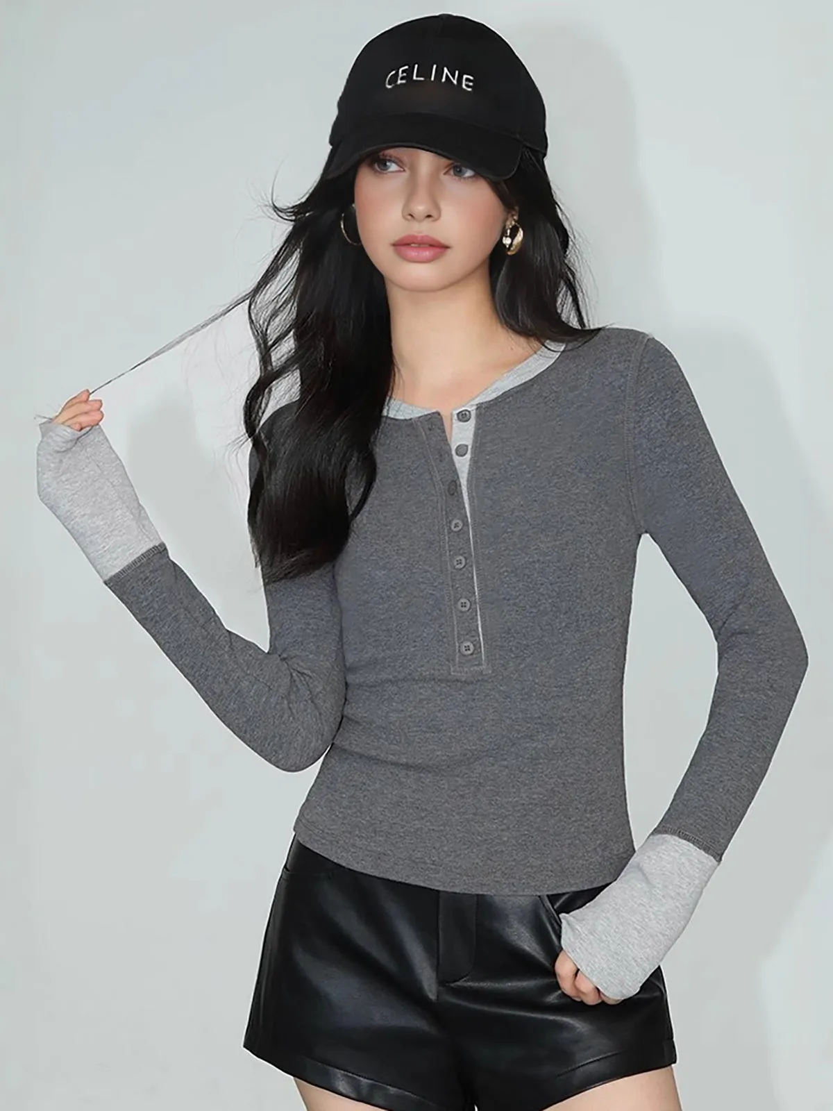 2 in 1 Color Block Jersey Top sold by COMMENSE product image thumbnail 2