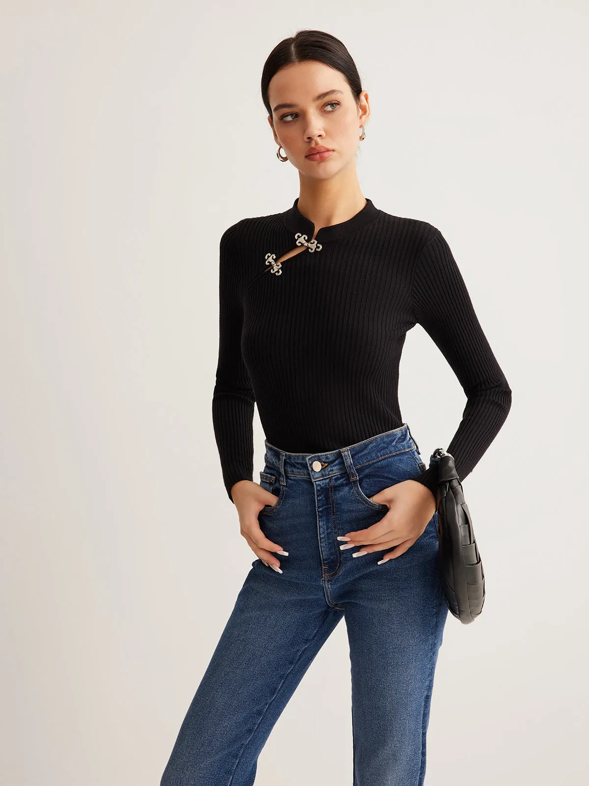 Versatile Metal Decor Knit Top sold by COMMENSE product image thumbnail 5