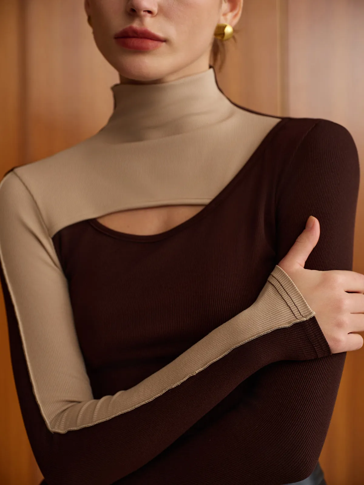 Cutout Color Block Top sold by COMMENSE product image thumbnail 2