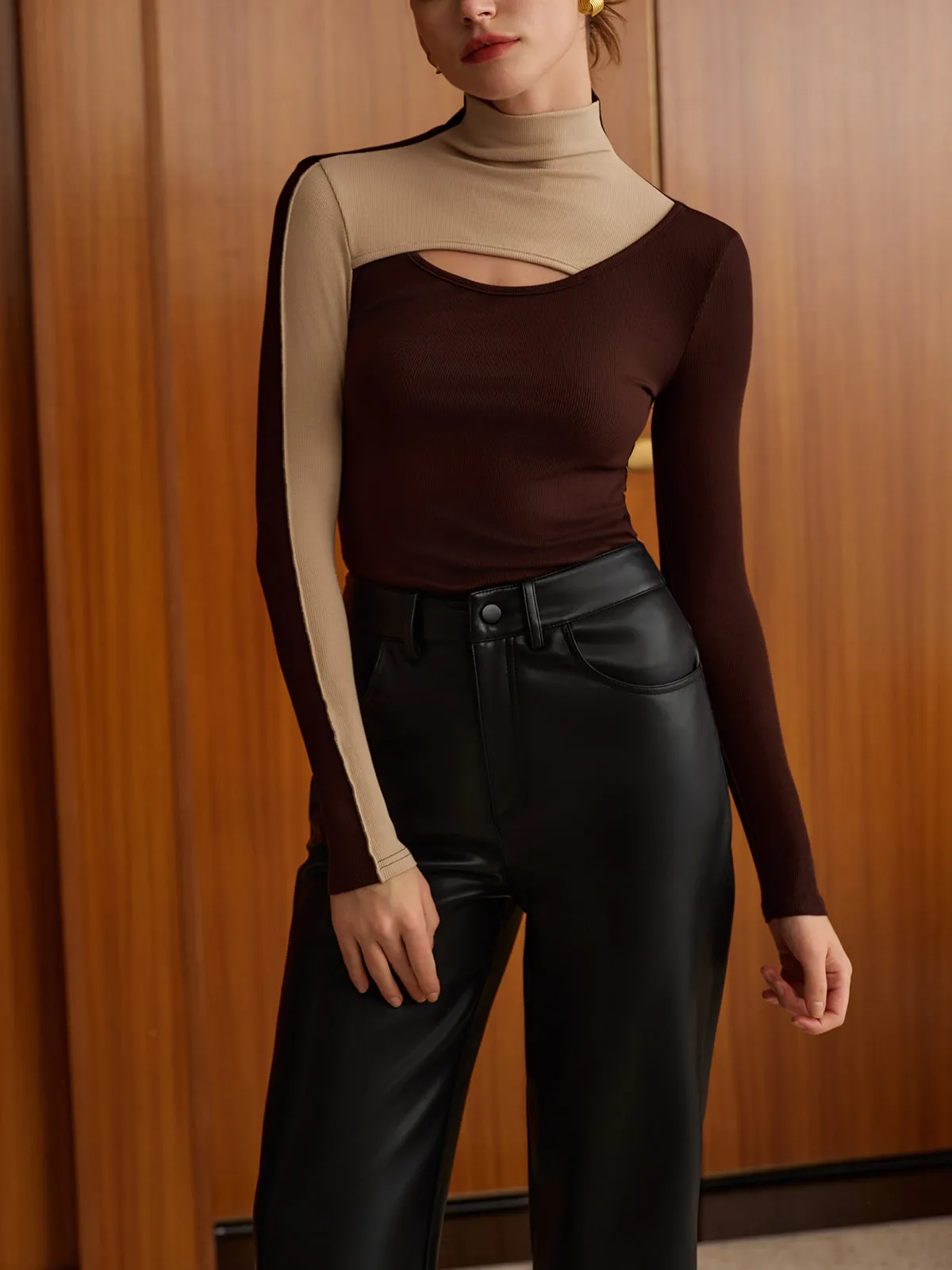Cutout Color Block Top sold by COMMENSE product image thumbnail 4