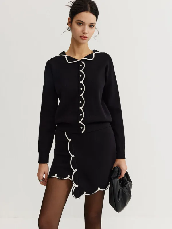 Leisure Contrast Trim Sweater Co-ord sold by COMMENSE