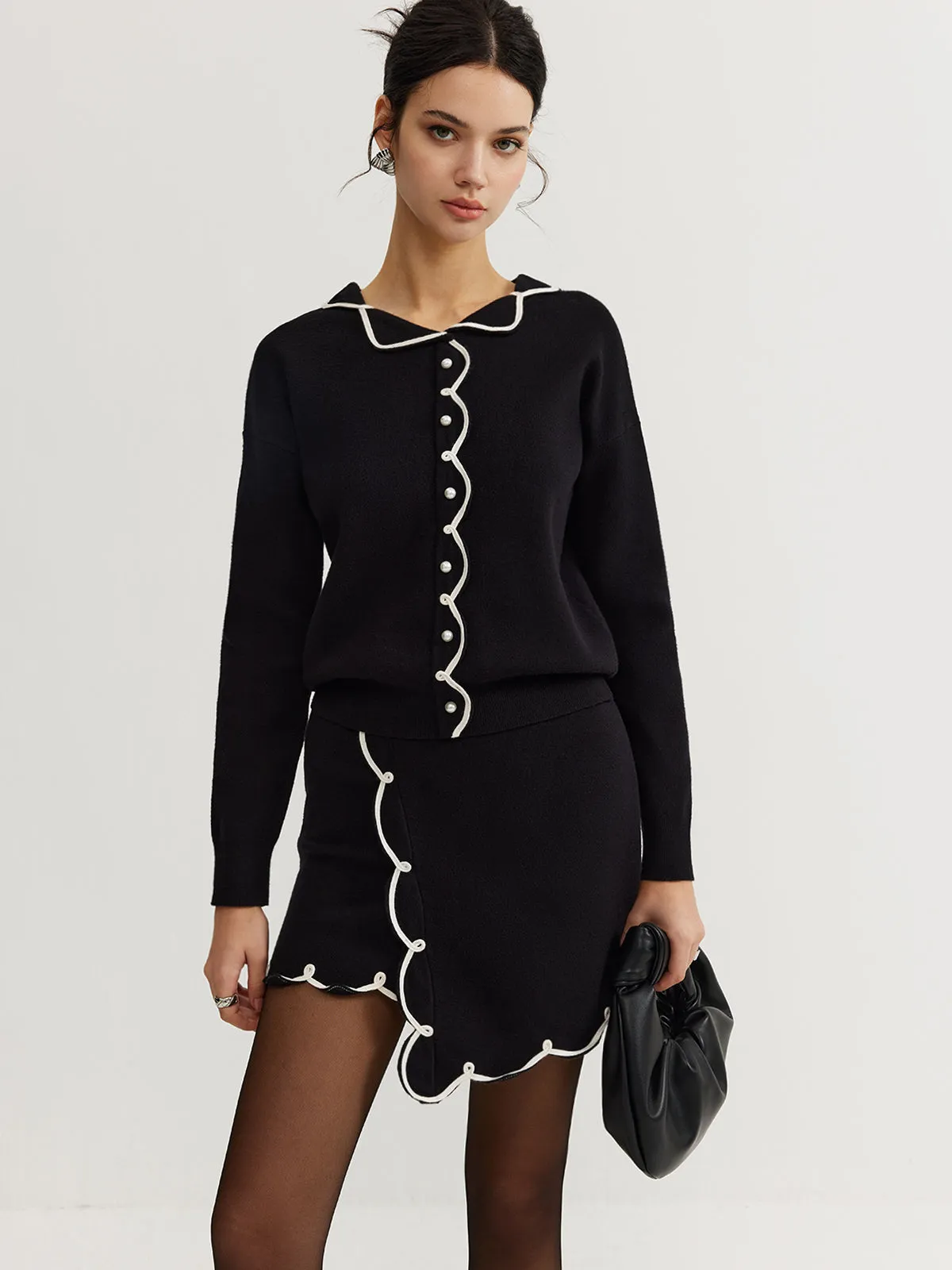 Leisure Contrast Trim Sweater Co-ord sold by COMMENSE