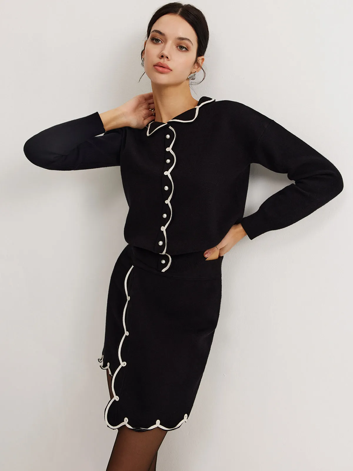 Leisure Contrast Trim Sweater Co-ord sold by COMMENSE product image thumbnail 2
