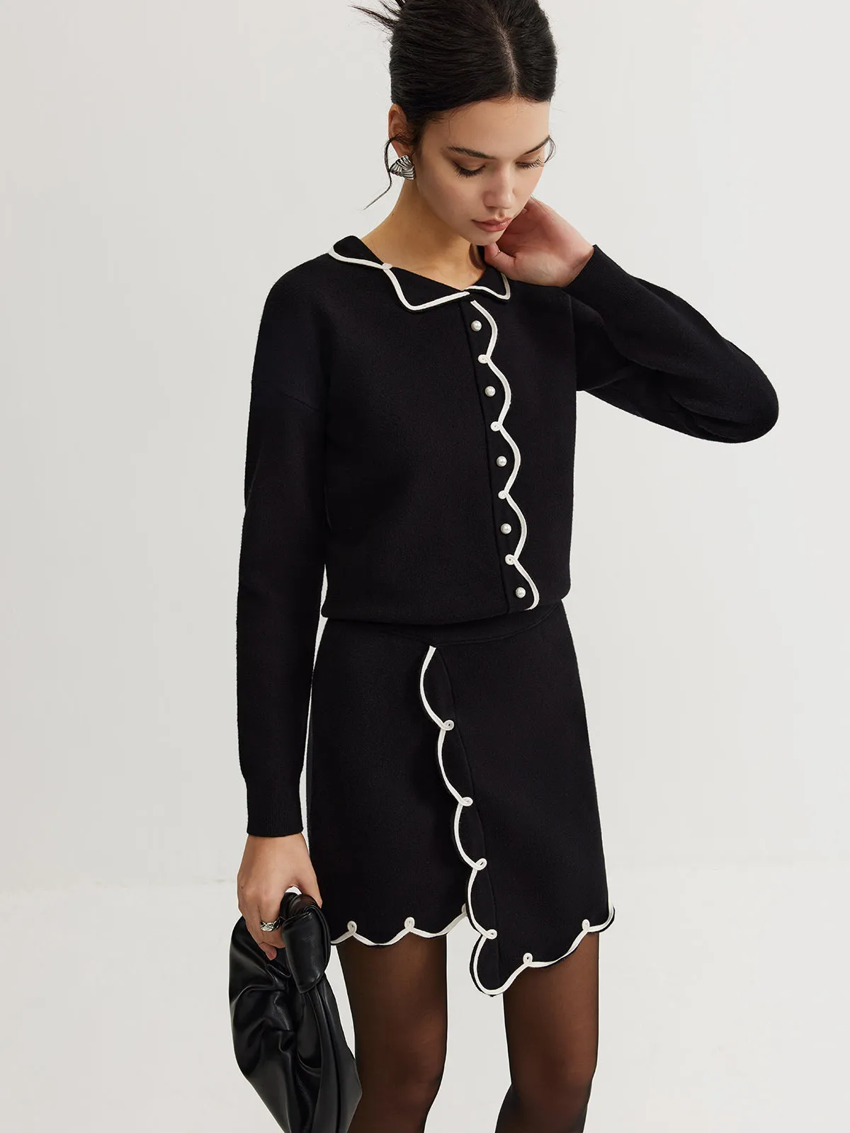 Leisure Contrast Trim Sweater Co-ord sold by COMMENSE product image thumbnail 3
