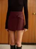 Knotted Faux Leather Skirt sold by COMMENSE