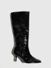Crocodile Pattern Knee High Boots sold by COMMENSE