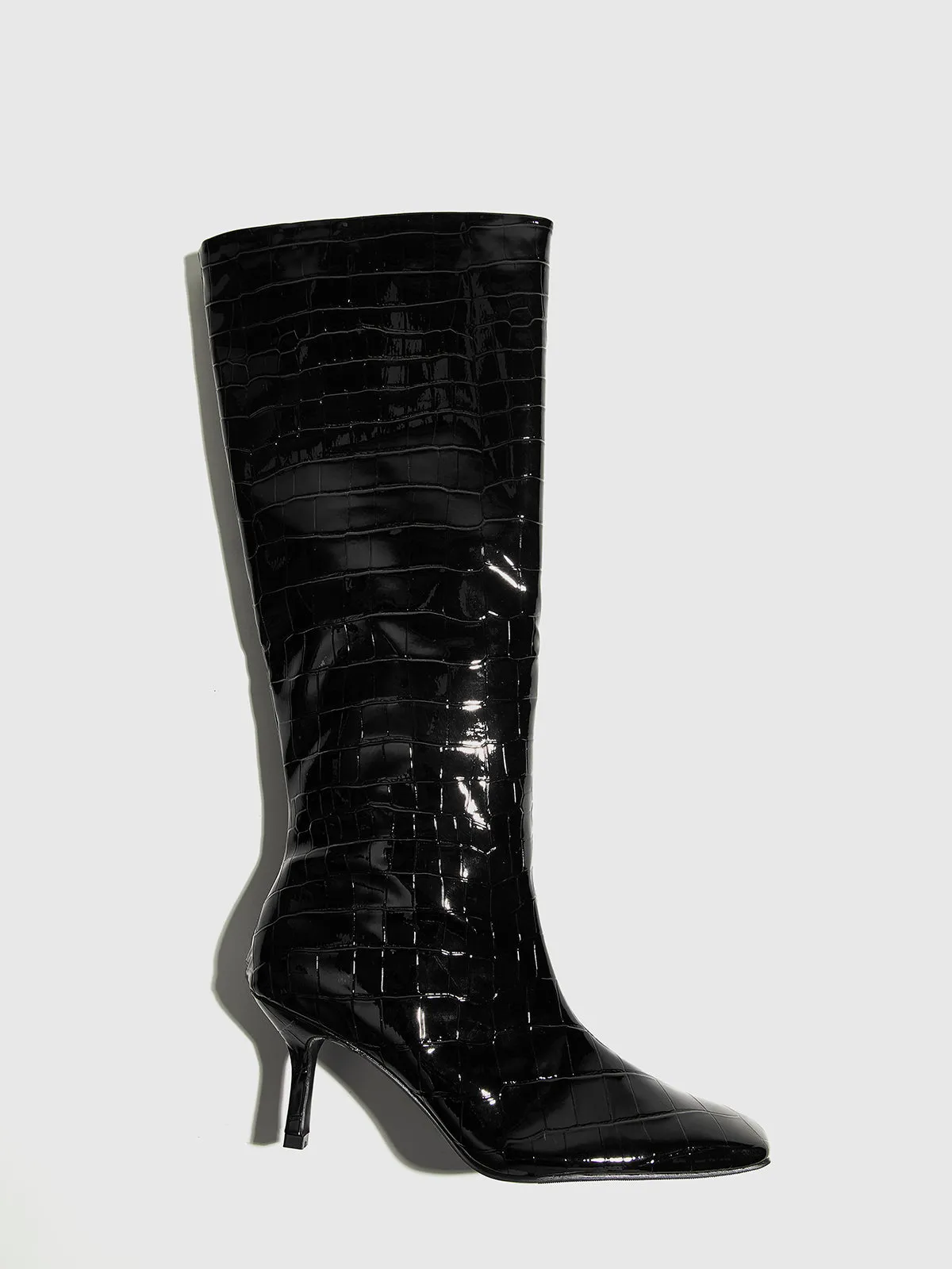 Crocodile Pattern Knee High Boots sold by COMMENSE product image thumbnail 4