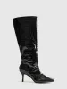 Crocodile Pattern Knee High Boots sold by COMMENSE