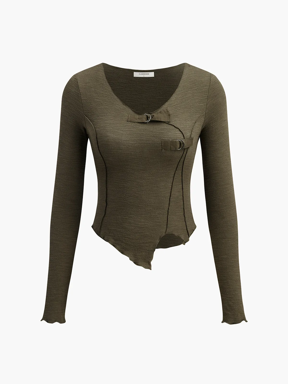 Asymmetrical Design Thin Top sold by COMMENSE