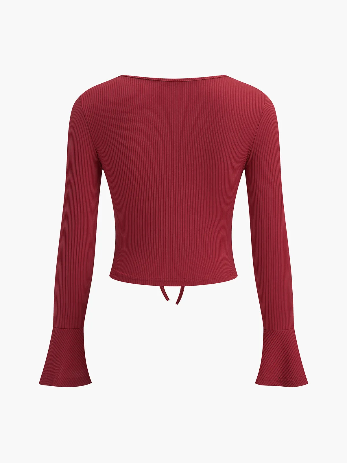 V-Neck Drawstring Slim Top sold by COMMENSE product image thumbnail 2