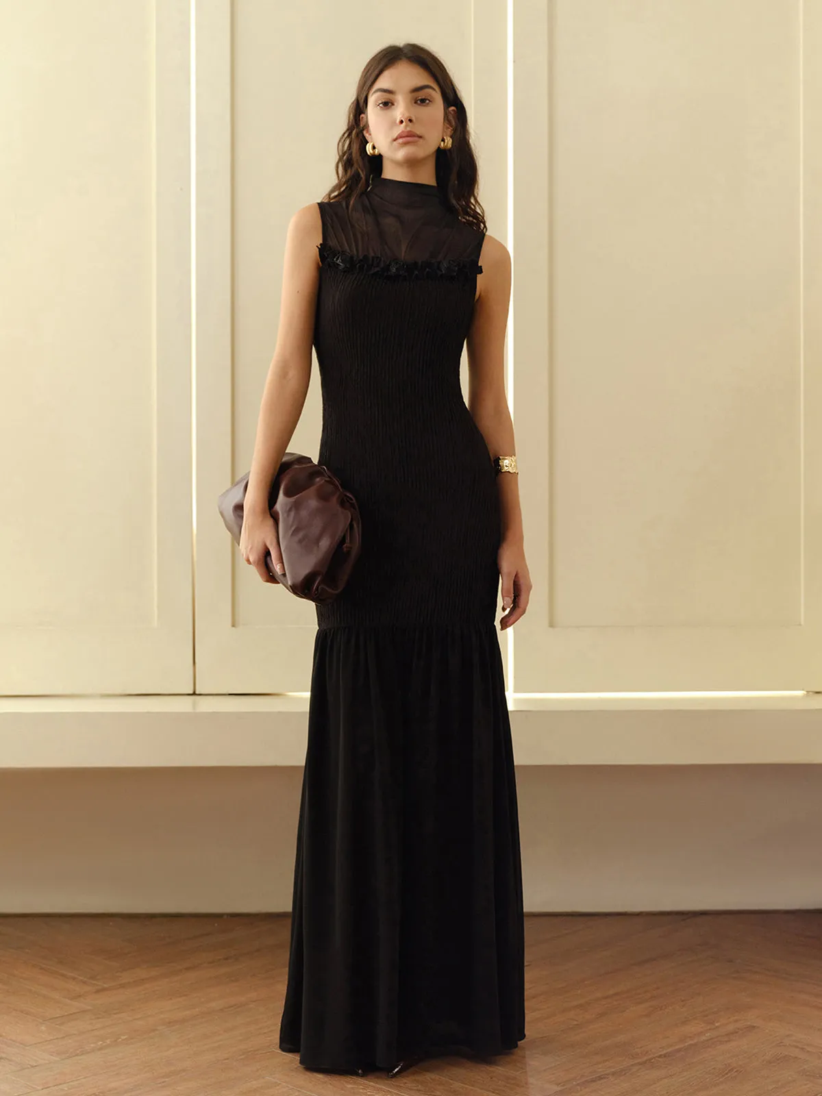 Rosette Panel Tank Dress sold by COMMENSE product image thumbnail 3